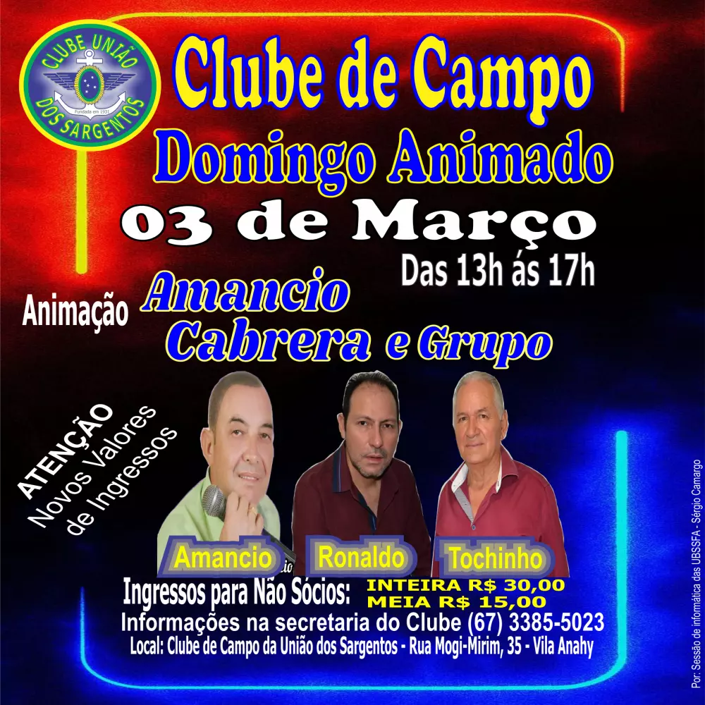 Domingo Animado no Clube de Campo 03/03/2024